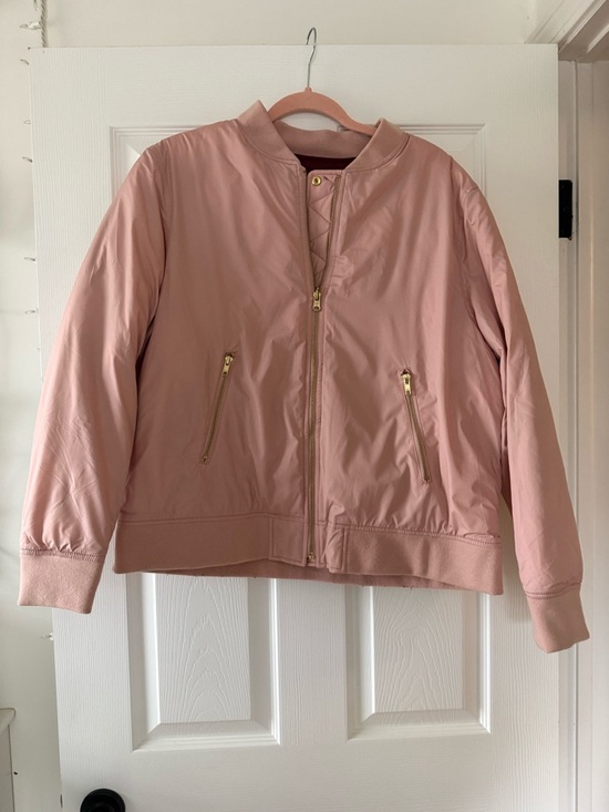 GAP Jackets & Blazers - GAP Dusty Pink Bomber Jacket with Gold Zippers